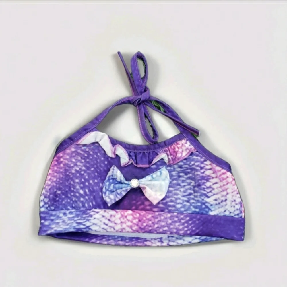 Girls Mermaid 3 Piece Bathing Suit (6-6X) - Picture 2 of 8
